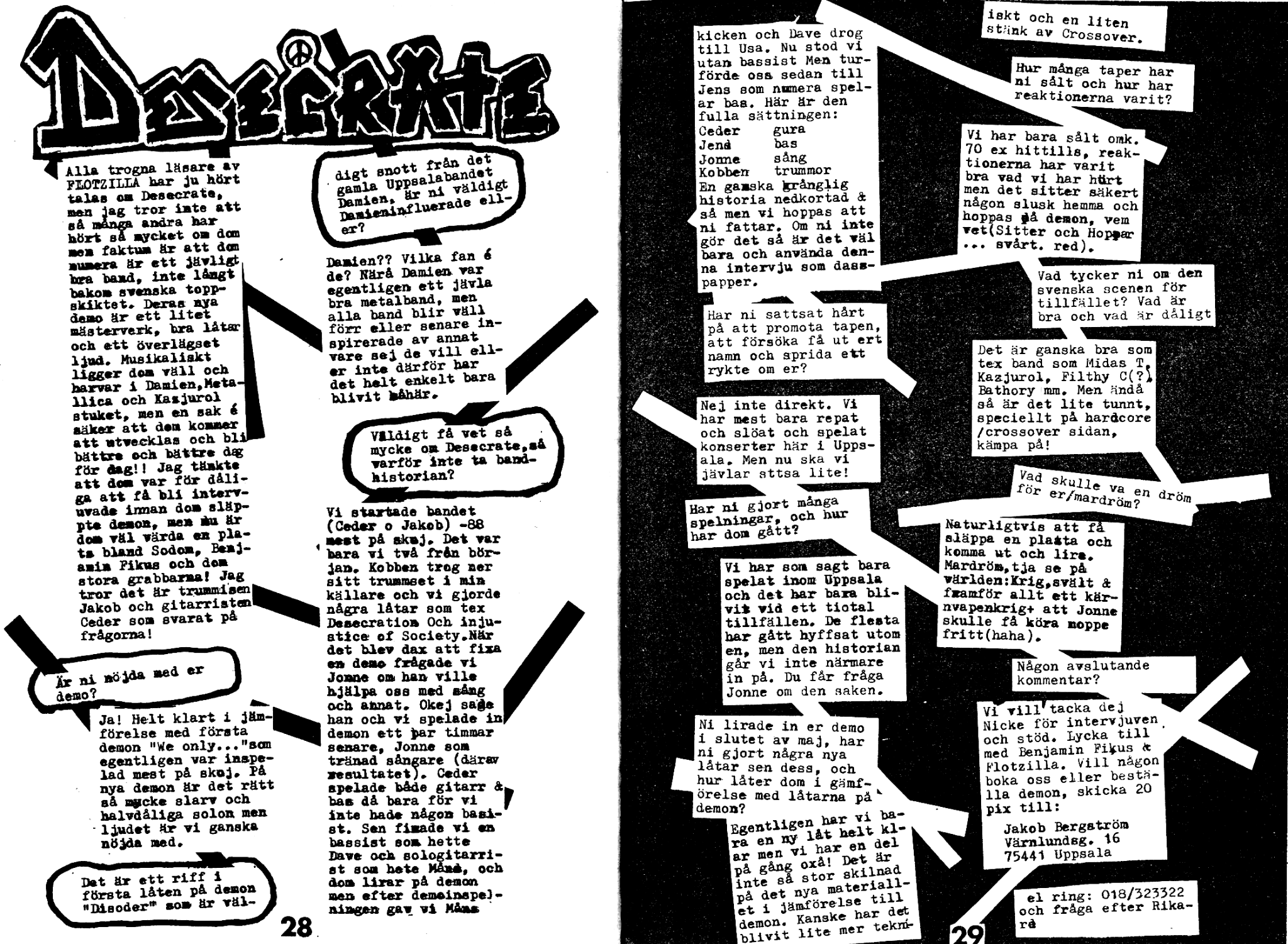 Desecrate fanzine interview